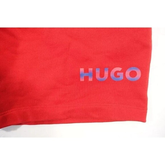 Hugo Boss Disquera Red Sweat Shorts Stretch Drawstring Waist Logo Mens Size XL - Picture 3 of 3